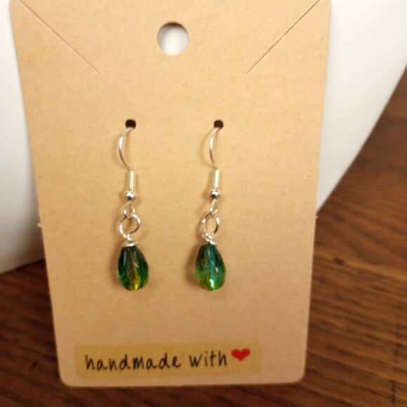 HANDMADE  Peacock Colors Necklace & Earrings - Picture 6 of 7